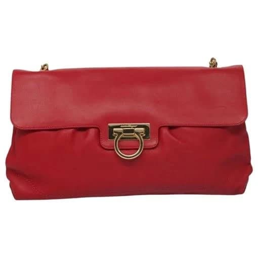 Salvatore Ferragamo Flap Leather Shoulder Bag