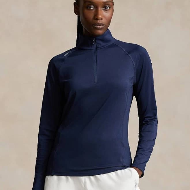Ralph Lauren Women's Stretch Jersey Quarter-Zip Pullover