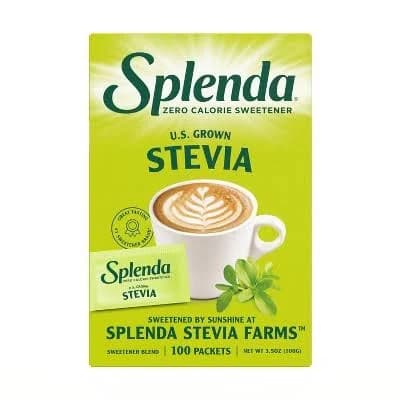 Stevia Zero Calorie Sweetener, Sugar Substitute Packets, 100 Count (Pack of 1)