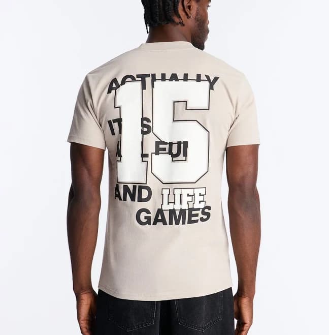 Fashion Nova Men's Winning at Life Short Sleeve Tee Shirt