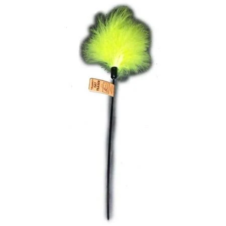 18 in. Cat Teaser Fluffy Feather Wand Toy