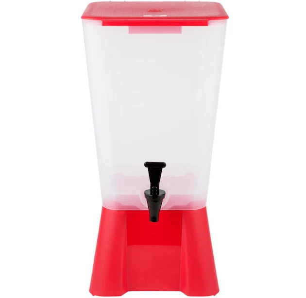 Choice 5 Gallon Red Beverage / Juice Dispenser