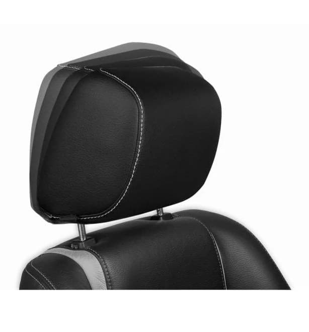 TMI Headrest Tilt Black With White Stitching Pair V6/GT 2010