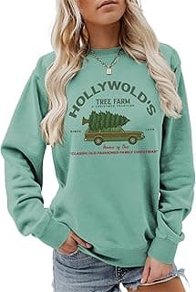 Hollywold' Tree Farm Sweatshirt for Women A Fun Old Fashioned Family Christmas with Festive Christmas Tree Tops