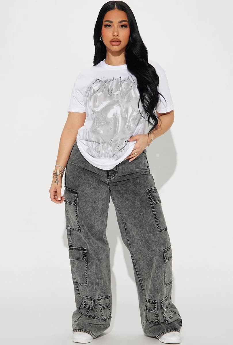 Fashion Nova Resilience Chrome Graphic T-Shirt