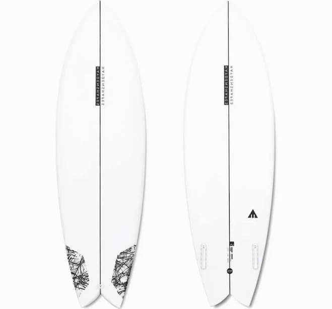 Haydenshapes Hypto Krypto Twin 6ft 8in Surfboard - White / Epoxy / Shortboard / Lightweight
