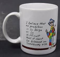 Hallmark Shoebox Greetings Maxine Coffee Mug Blame on Somebody Else Ceramic Cup | eBay