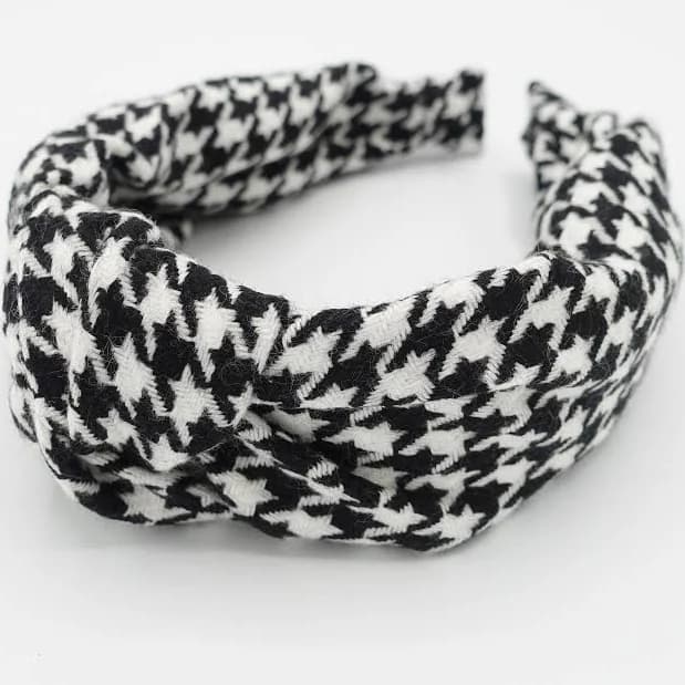 Houndstooth Knotted Headband