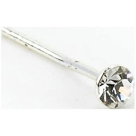Claire's Sterling Silver Crystal Nose Stud