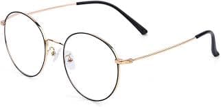Amazon.com: ASDQWER Reading Glasses,Young, Round Frame, Female, Fashionable, Ultra-Light, Elegant, Anti-Fatigue, High-Definition, Anti-Blue Light, Rose Gold, Black Gold,Black Gold,+3 : Health & Household
