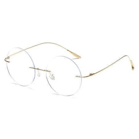 Gold Oversized Round Lightweight Screw-Free Reading Glasses