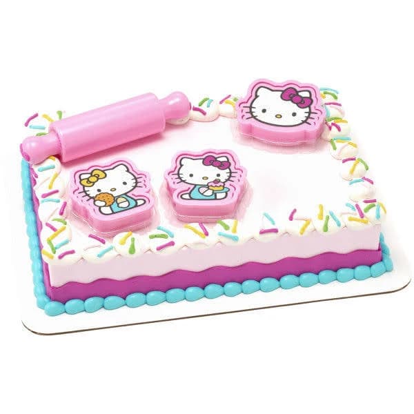 Hello Kitty Play Bake Fun Cake Topper Decoset