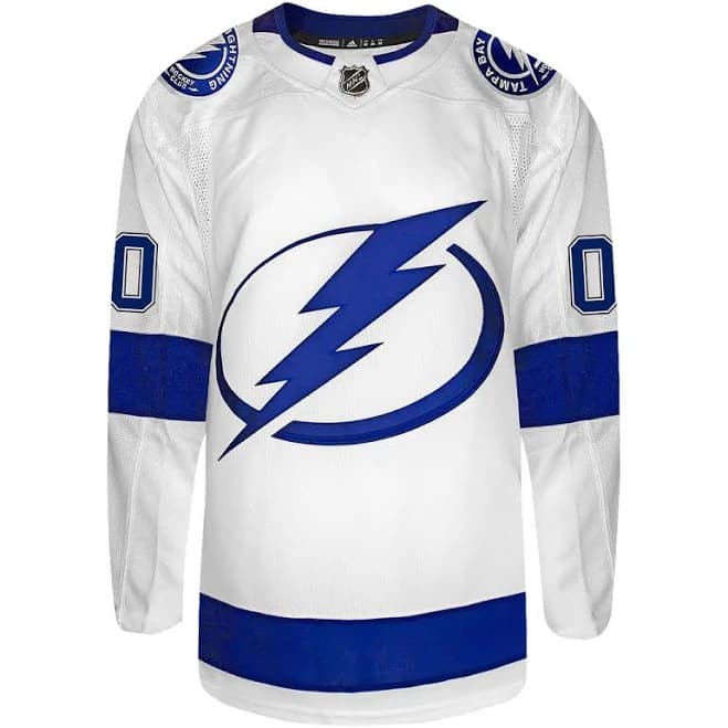 Customizable Tampa Bay Lightning Adidas Primegreen Authentic NHL Hockey Jersey Away / S/46