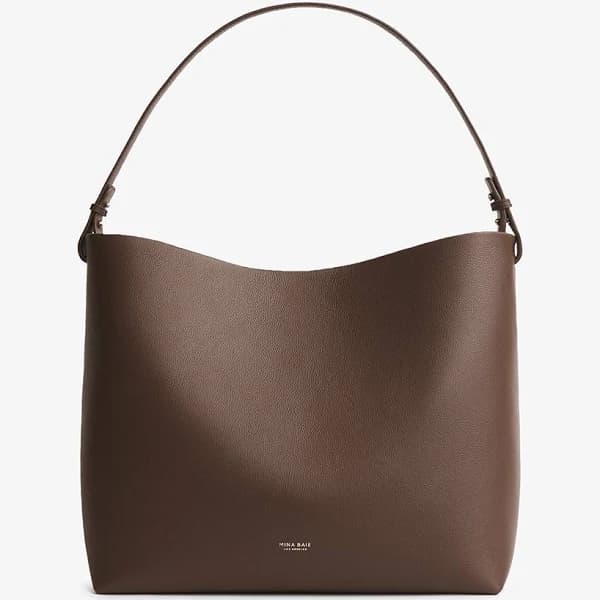 Mina Baie Harlow Leather Midi in Coco