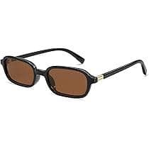 Amazon.com: Breaksun Retro Rectangle Sunglasses for Women Men Trendy 90s Small Square Sun Glasses 2025 Designer Vintage Shades (Black/Brown) : Clothing, Shoes & Jewelry