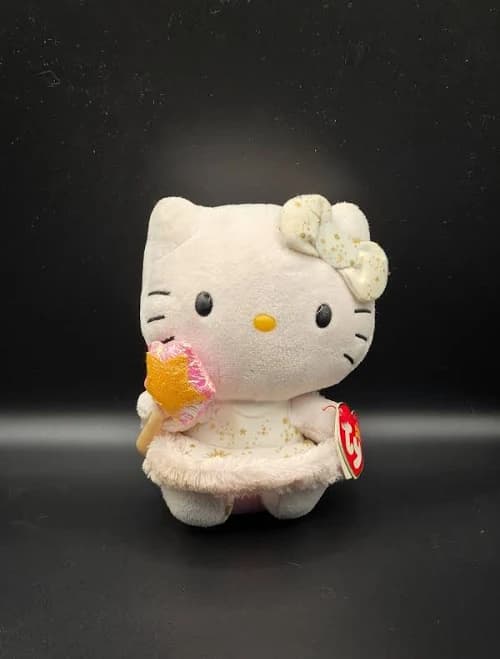 Ty Beanie Baby Hello Kitty Gold Angel