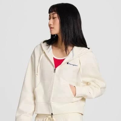 Champion Women's Cropped Fleece Zip-Up Sweatshirt