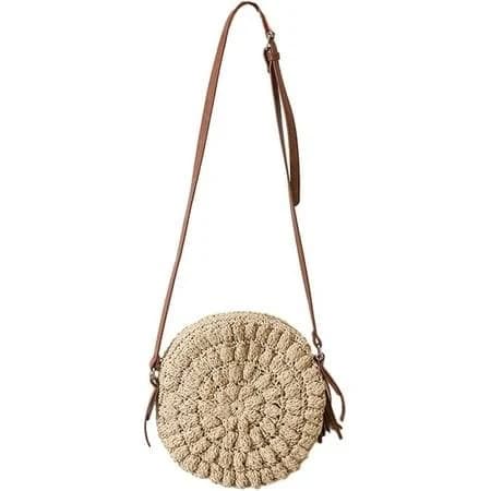 Boho Straw Crossbody Bag
