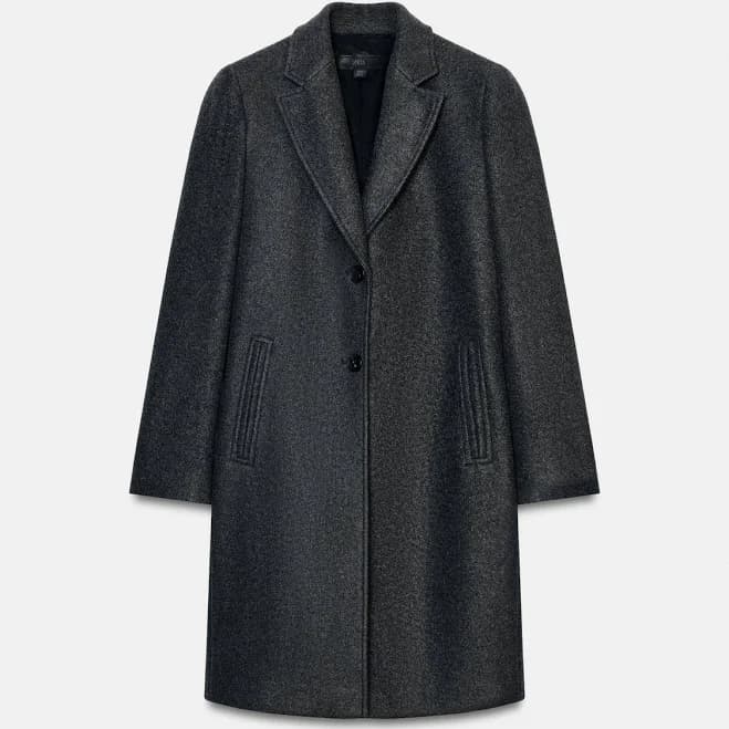 Zara Soft Shoulder Pad Coat