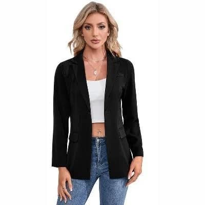 Women's Casual Long Sleeve Blazer with Pockets