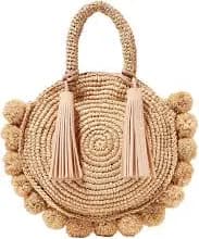 Loeffler Randall Round Straw Circle Tote
