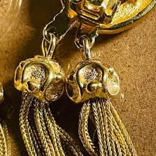 Rare Christian Dior Vintage Fringe Tassel Earrings