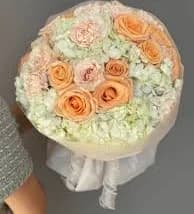 Baby's Breath. Color Mix of Roses, Carnation, Hydrangea.