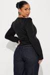 Inspired By Me Puff Sleeve Top - Black | Fashion Nova