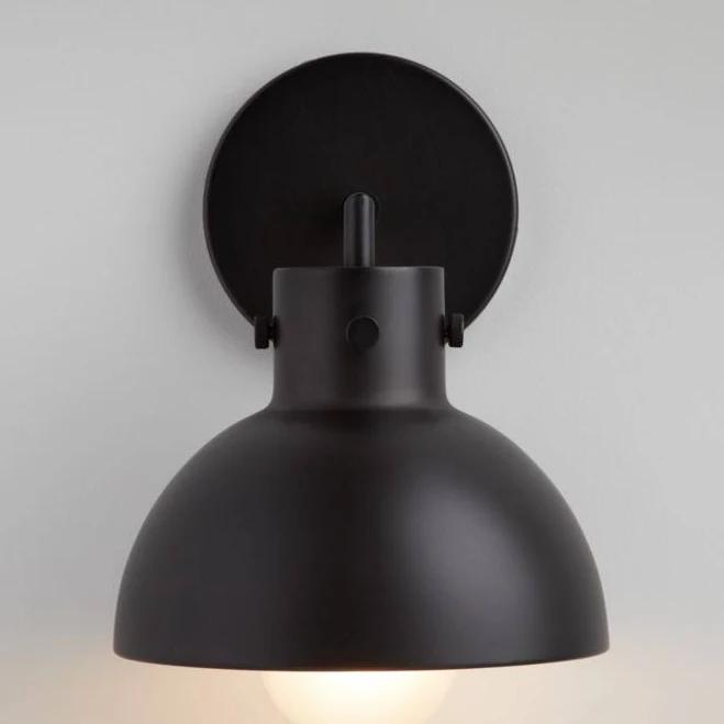 crate & barrel Dakota Sconce Light with Small Clear Glass Dome