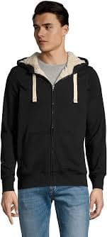 Amazon.com: SOL'S Sherpa Unisex Zip-Up Hooded Sweatshirt/Hoodie (XS (35-36”)) (French Navy) : Clothing, Shoes & Jewelry