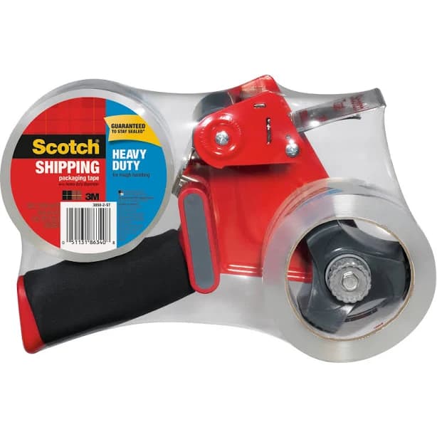 Scotch Packaging Tape Dispenser with Two Rolls of Tape