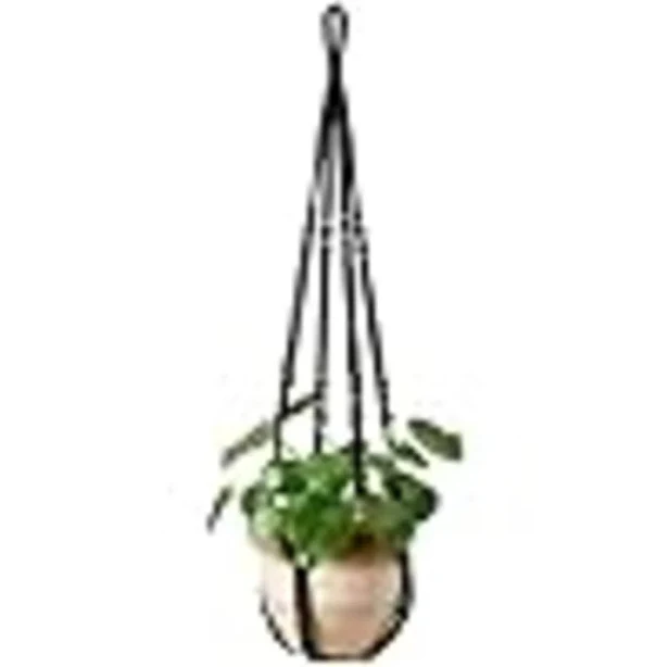 Artilady 2 Pack Beaded Plant Hanger Indoor - Macrame Hanging Planters for Plants Holder No Tassels with Wooden Beads Boho Farmhouse Rustic Home Decor