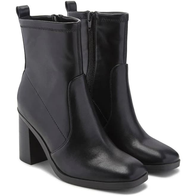 DV by Dolce Vita Women's Fable Faux Leather Square Toe Ankle Boots