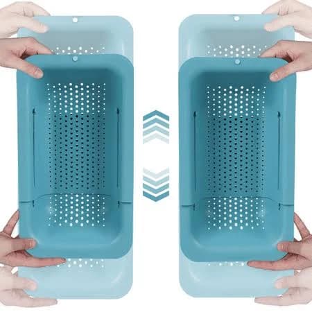 Blue Ginkgo Adjustable 3-in-1 Sink Colander