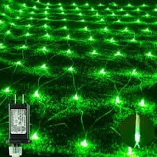 oopswow 9.8ft x 6.6ft 192 LED Christmas Net Lights,8 Modes 30V Low Voltage Mesh Fairy String Lights for Christmas Trees, Bushes, Wedding, Garden, Outdoor Decorations (Green), QX-U-O-N-192-1-G-C - Amazon.com