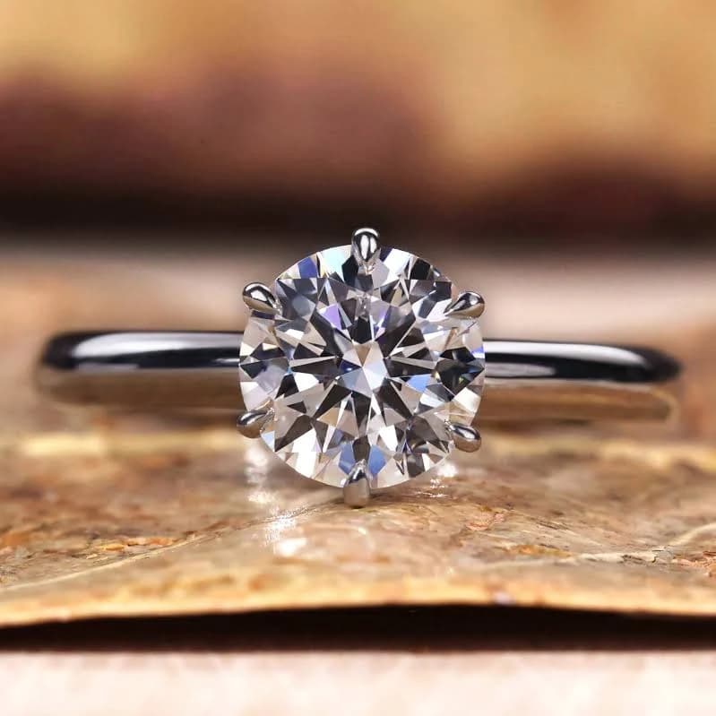 1 CT Round Cut Diamond Ring