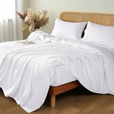 Amazon.com: Shilucheng 100% French Linen Sheets - Queen Size Bed Sheets, Breathable & Cooling Pure Linen Sheets,Soft Durable and Tear Resistant -16 Inch Deep Pocket - 4Pcs (White, Queen) : Home & Kitchen