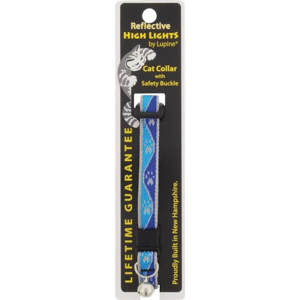 Lupine 1/2 in. Blue Breakaway Cat Collar with Bell