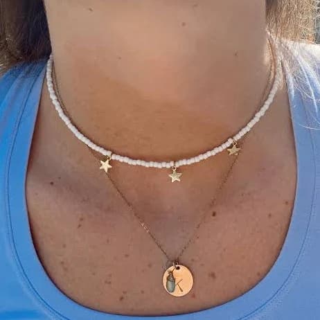 Beaded Star Choker