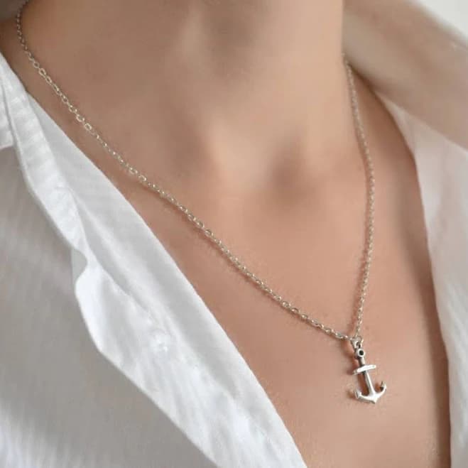 Stainless Steel Anchor Necklace
