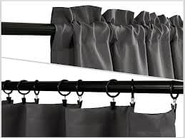 Amazon.com: JIUZHEN Valance Curtains for Kitchen Window Valances for Living Room/Basement Window Curtains Bathroom Thermal Insulated Short Rod Pocket Curtain Panels, Grey,42 x 18 Inches,1 Panel : Home & Kitchen