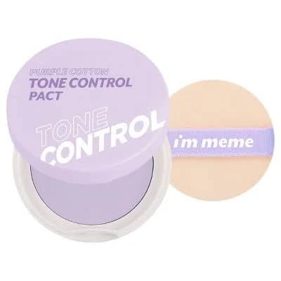 I'm Meme Purple Cotton Tone Control Pact