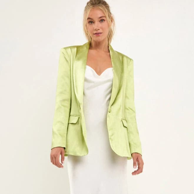 Endless Rose Women's Satin Blazer