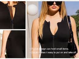 Amazon.com: Popilush The Shapewear Jumpsuit Workout Jumpsuits with Pockets - Zip up Jumpsuits for Women : Clothing, Shoes & Jewelry