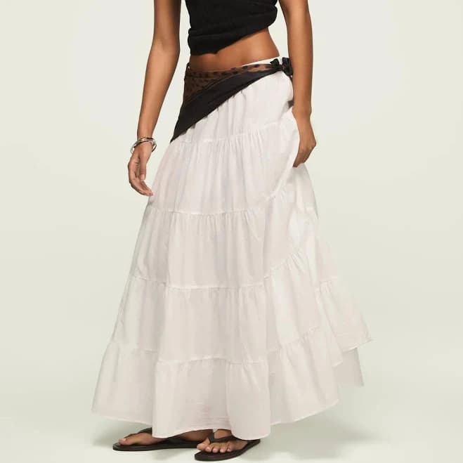Lucky Brand Women's Tiered Maxi Skirt
