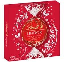 Lindt Holiday Lindor Milk Chocolate Truffles Token Gift Box