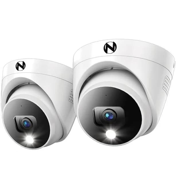 Night Owl Add On Wired 4K Deterrence Dome Cameras with 2-Way Audio