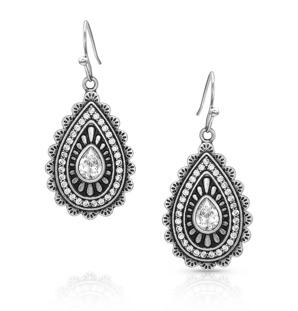 Montana Silversmiths Purely & Primal Teardrop Silver Earrings