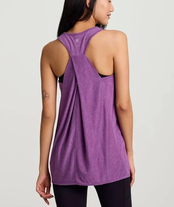 Rbx Active Women's Twist Back Soft Relaxed Tank Top Tunic