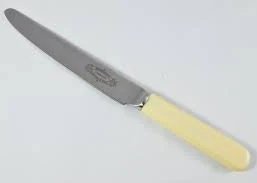 New Fantastic Genuine Cream Handle Table Knife Brushed Finish Made In Sheffield England